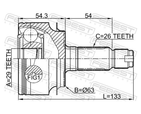 Joint Kit, drive shaft, Image 2
