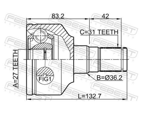 Joint Kit, drive shaft, Image 2