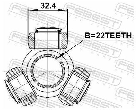 Tripod Hub, Drive shaft, Image 3