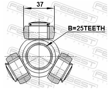 Tripod Hub, Drive shaft, Image 2