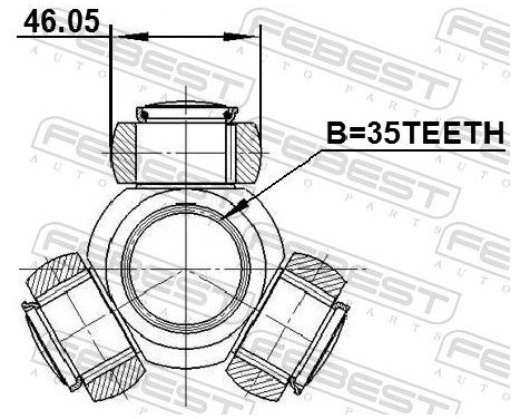 Tripod Hub, Drive shaft, Image 3