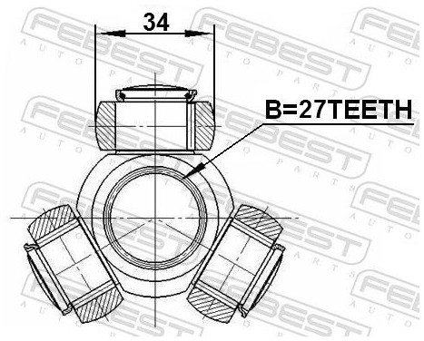 Tripod Hub, Drive shaft, Image 3