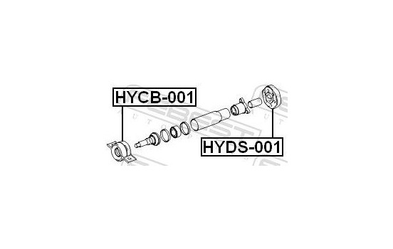 Stabiliser, propshaft centre Stabiliser, Image 2