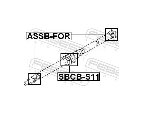 Stabiliser, propshaft centre Stabiliser, Image 2