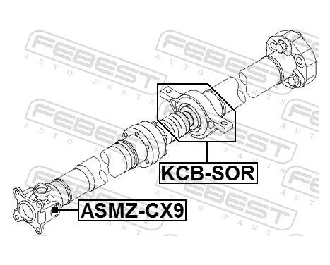 Stabiliser, propshaft centre Stabiliser, Image 2
