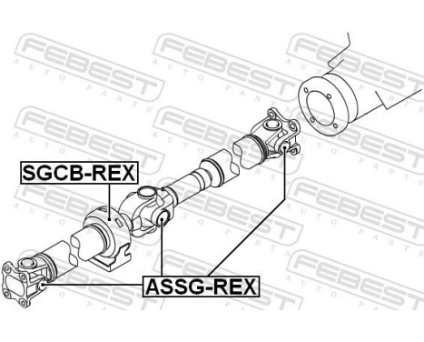 Stabiliser, propshaft centre Stabiliser, Image 2