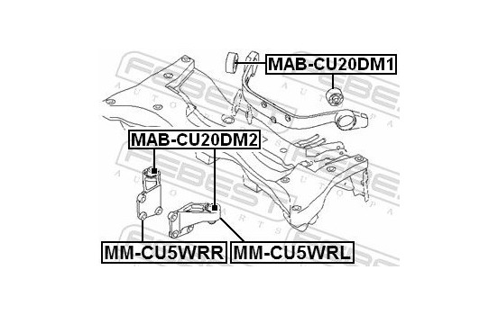 Mount, differential, Image 2