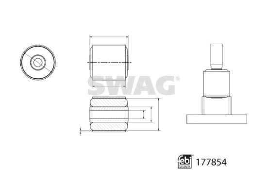 Rubber-metal bearing 33104336 Swag, Image 2