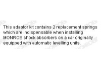 Screw Kit, suspension strut/wheel Stabiliser housing ADAPTOR KIT AK227 Monroe