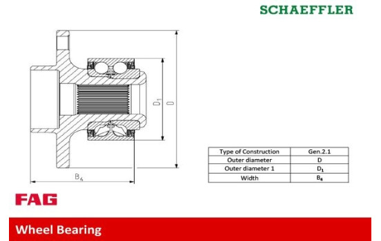 Wheel bearing 713619770 FAG