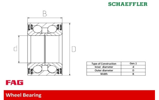 Wheel bearing 713620310 FAG