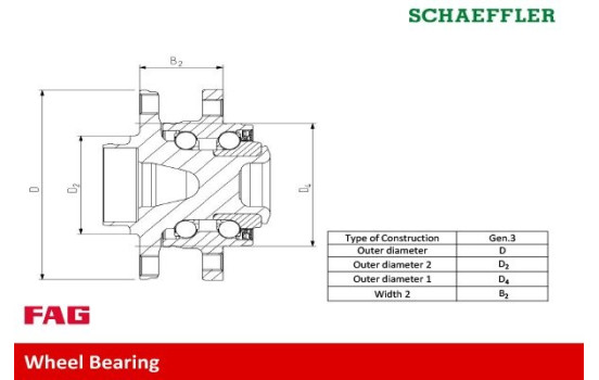 Wheel bearing 713649440 FAG