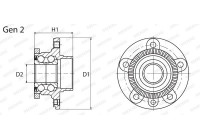 Wheel Bearing Kit VO-WB-11058 Moog