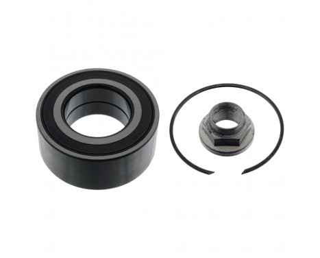 Wheel bearing with ABS - impulse ring, axle nut and circlip 100177 FEBI
