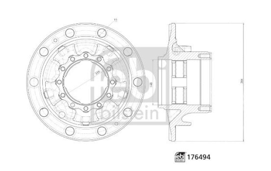 Wheel Hub 176494 FEBI