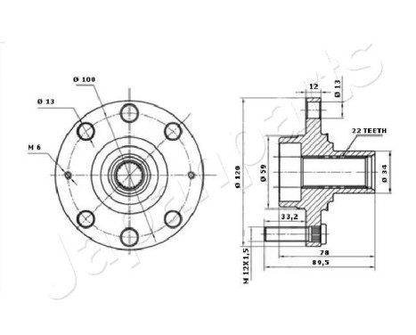 Wheel Hub KK-10018 Japanparts, Image 3