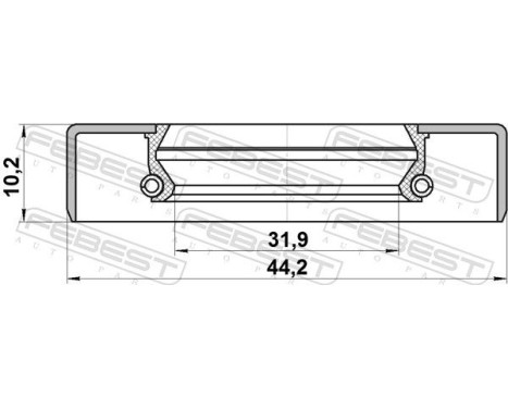 Seal, drive shaft, Image 2