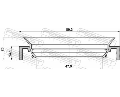 Seal, drive shaft, Image 2