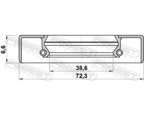Seal, drive shaft, Image 2