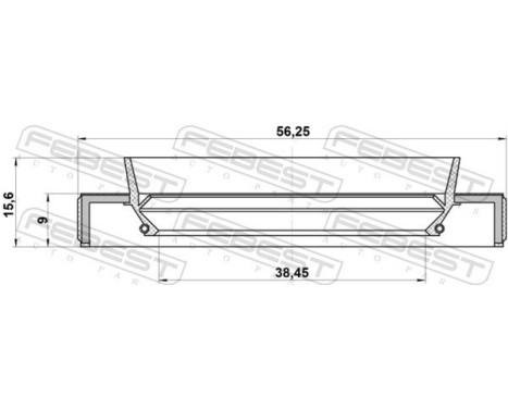 Seal, drive shaft, Image 2