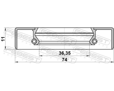 Seal, drive shaft, Image 2