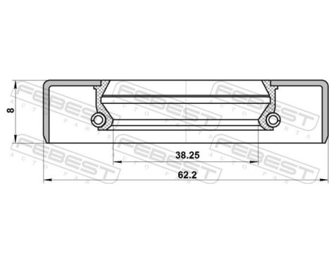 Seal, drive shaft, Image 2