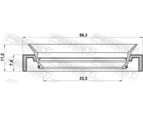 Seal, drive shaft, Image 2
