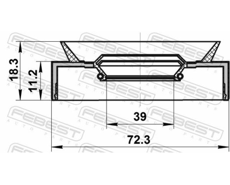 Seal, drive shaft, Image 2