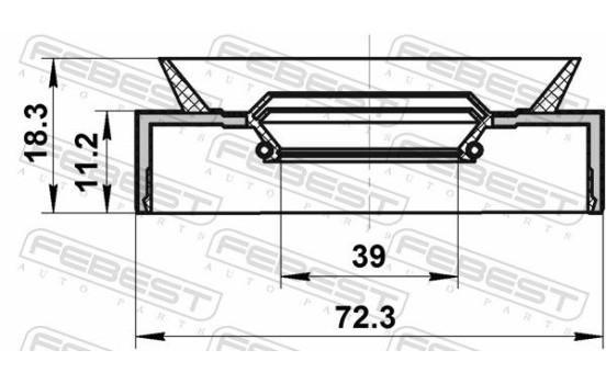 Seal, drive shaft, Image 2