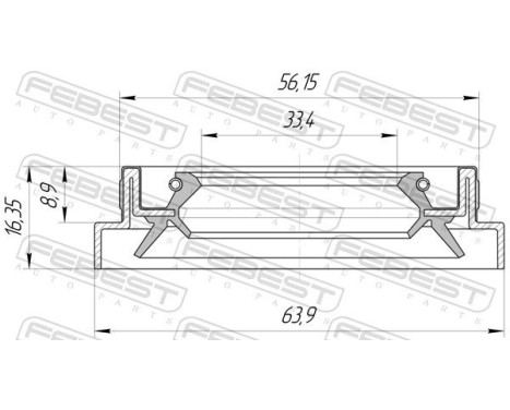 Seal, drive shaft, Image 2