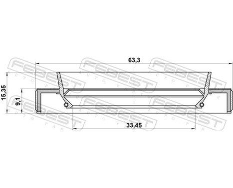 Seal, drive shaft, Image 2