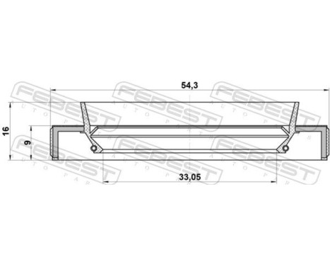 Seal, drive shaft, Image 2
