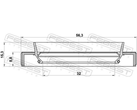 Seal, drive shaft, Image 2
