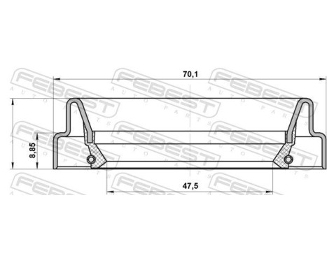 Seal, drive shaft, Image 2