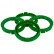 TPI Centering Rings 3.3->57.1mm Green 4 pieces