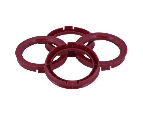 TPI ​Centering rings 64.0->56.1mm Red 4 pieces, Image 2