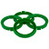 TPI ​Centering Rings 70.4->57.1mm Green 4 pieces
