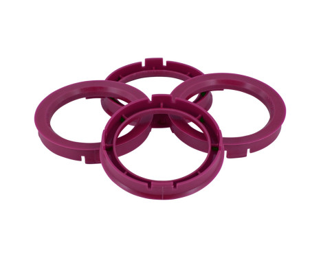 TPI ​Centering Rings 70.4->66.1mm Purple 4 pieces, Image 2