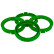 TPI Centering Rings 74.1->59.1mm Green 4 pieces