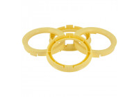 TPI ​Centering Rings 76.1->58.1mm Yellow 4 pieces