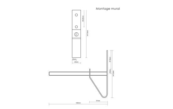 Tyre holder set 2 pieces wall mount, Image 5