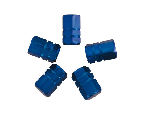 Valve caps 5 pcs. piston blue