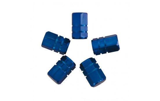 Valve caps 5 pcs. piston blue