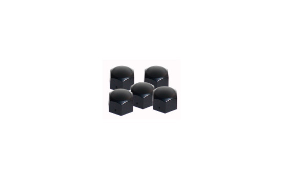 Simoni Racing Wheel Nut Caps - 17mm - Black - Set of 20 pieces