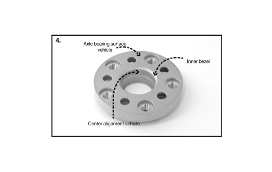 H&R DRA Plug adapter system 44mm per axle - M14x1.50 - 5x112->5x112 - 66.5mm->57.1mm, Image 5