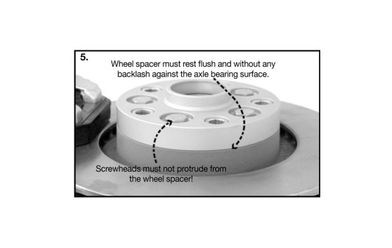 H&R DRA Plug adapter system 44mm per axle - M14x1.50 - 5x112->5x112 - 66.5mm->57.1mm, Image 6