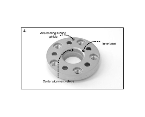 H&R DRA-System Wheel spacer set 100mm per axle - Pitch size 5x130 - Hub 84;0mm - Bolt size M14x1.5 -, Image 5