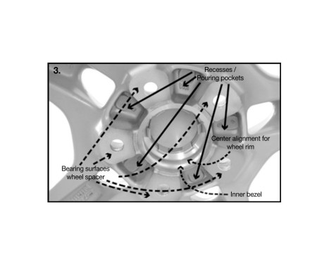 H&R DRA-System Wheel spacer set 90mm per axle - Plug size 5x110 - Hub 65.0mm - Bolt size M12x1.25 -, Image 4