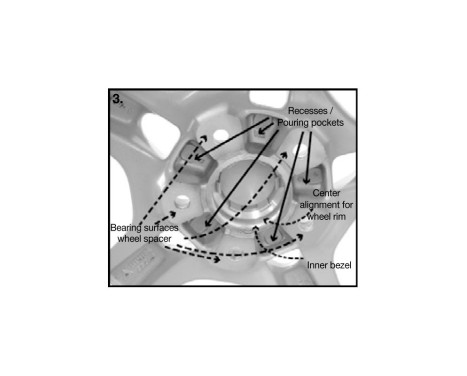 H&R DRM-System Wheel spacer set 60mm per axle - Plug size 4x100 - Hub 57,1mm - Bolt size M12x1,5 - O, Image 4