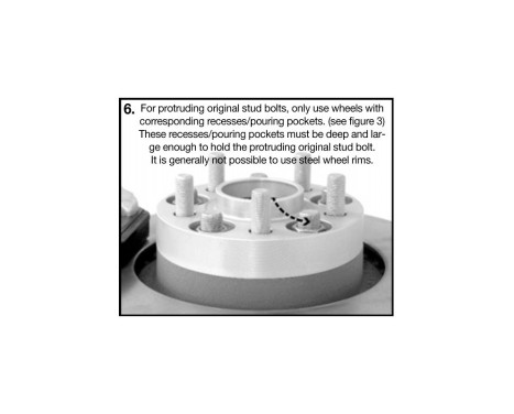 H&R DRM-System Wheel spacer set 70mm per axle - Plug size 4x108 - Hub 63.3mm - Bolt size M12x1.5 - F, Image 7